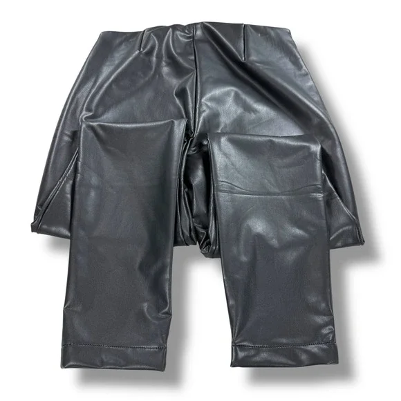 NWT Banana Republic Leggings Womens Size‎ S Faux Leather Black High Rise Pants - Picture 6 of 11